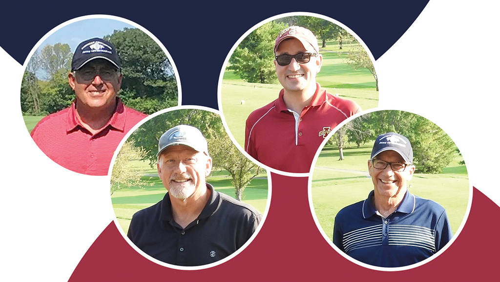 First place overall team at the 2021 AASV Foundation golf outing. Left to right: Dave Bomgaars, Tyler Holck, Nathan Schaefer, and Tom Wetzell