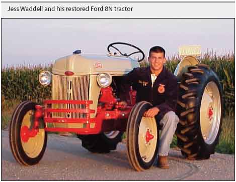 <p>
<p>Jess Waddell and his restored Ford 8N tractor