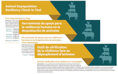 Images of the ADRCT in English, Spanish and French,